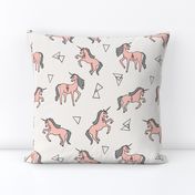 unicorn fabric - unicorn girls pink cute girls magical pink unicorn