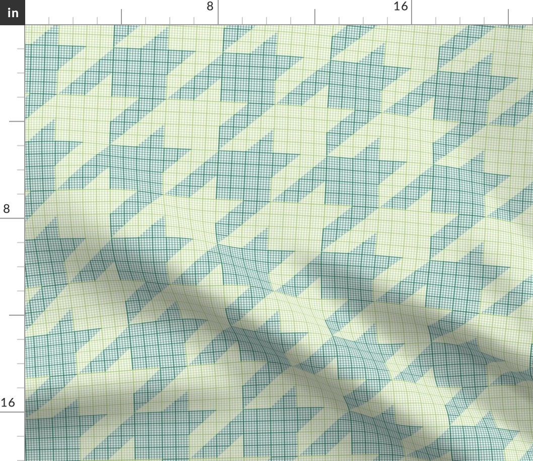 houndstooth graph paper (green)