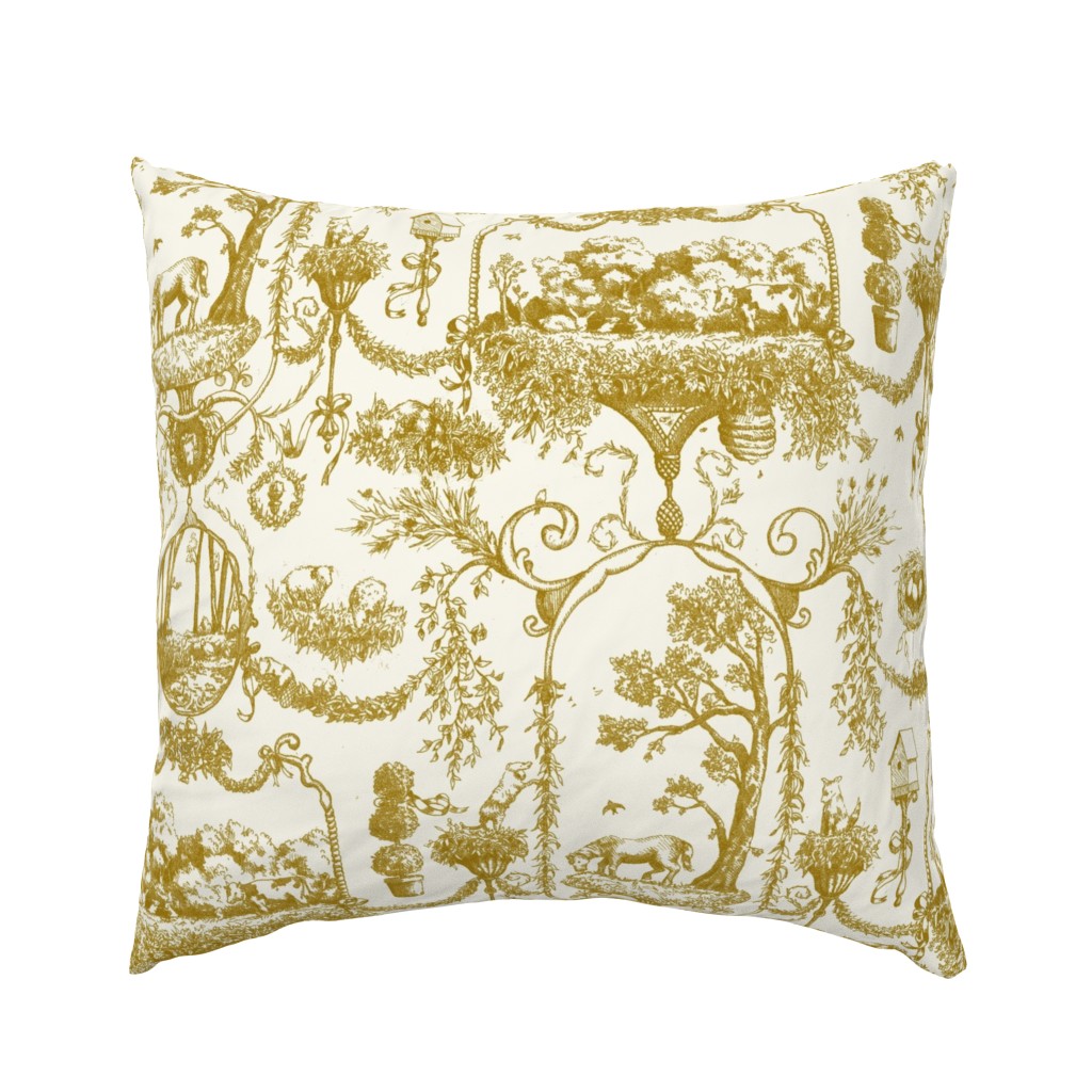 Toile Des Animaux - Gold