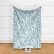 Chintz  TOILE_blue sky jacobean