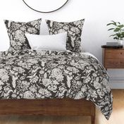 Chintz TOILE_brown jacobean