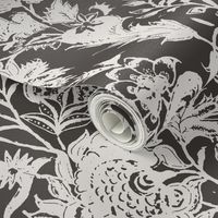 Chintz TOILE_brown jacobean