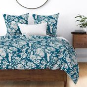 Chintz TOILE blue jacobean