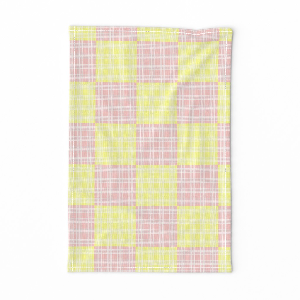 New shabby Pink and Yellow Cheater Quilt