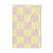 New shabby Pink and Yellow Cheater Quilt