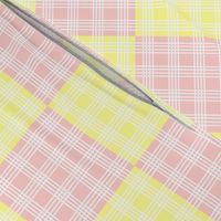 New shabby Pink and Yellow Cheater Quilt