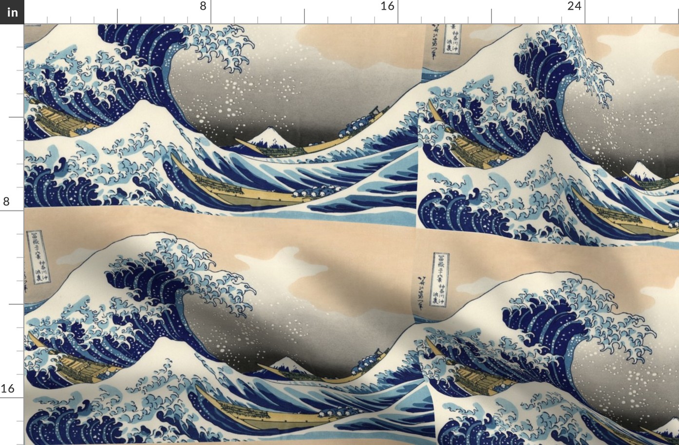 16" The Great Wave off Kanagawa Hokusai