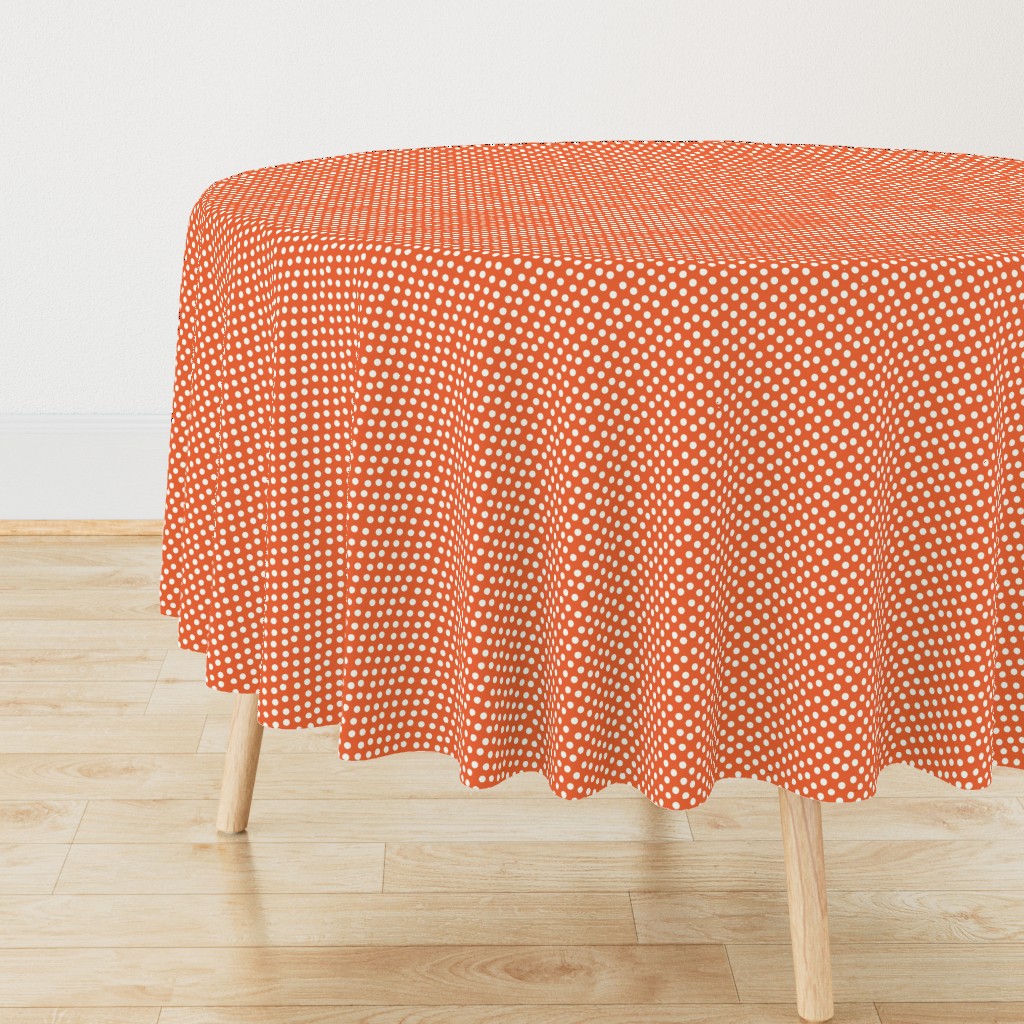 Pretty Polka Dots in Tangerine