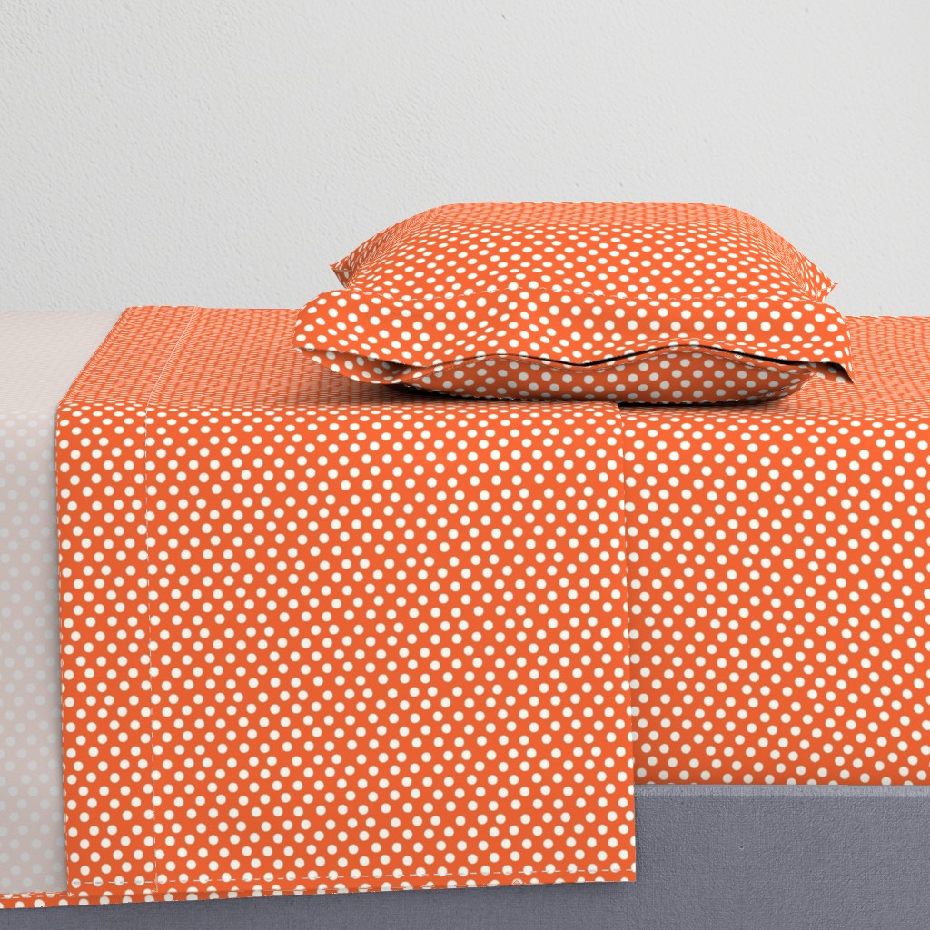 Pretty Polka Dots in Tangerine