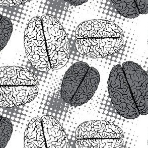 Brains on dots black&white