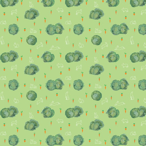 Light Green Cabbages and Rabbits