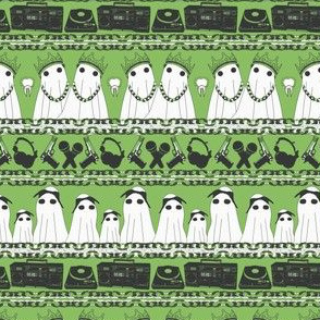 hiphop ghosts on green