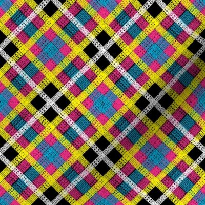 GoBaggery Whimsicle Tartan - Pink/Yellow/Blue/White/Black