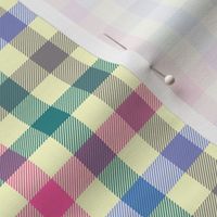 summercolors gingham, 1/2" squares on cream