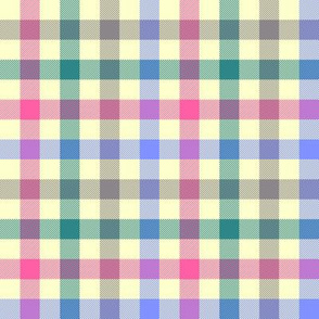 summercolors gingham, 1/2" squares on cream