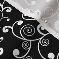 Black and White Filigree Scroll