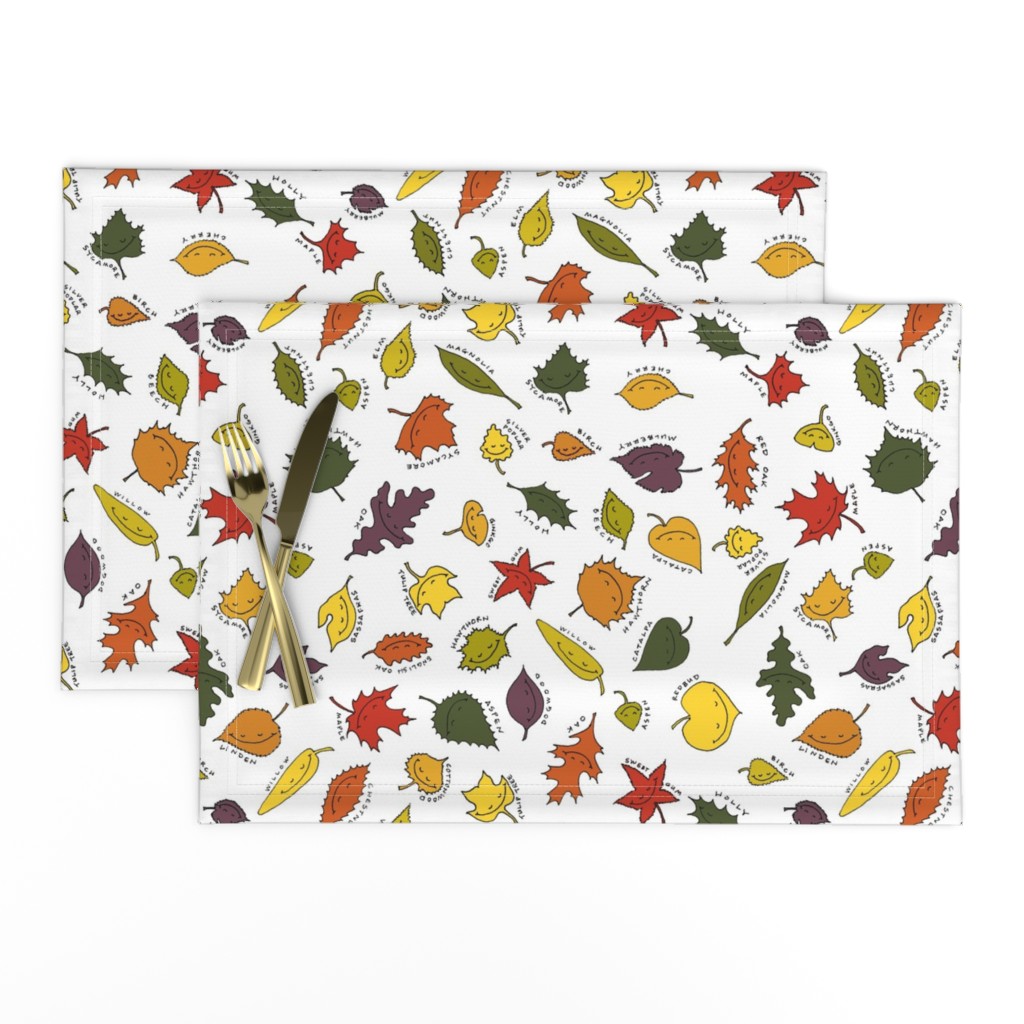 happy leaves, bright sky - autumncolors on white