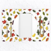 happy leaves, bright sky - autumncolors on white