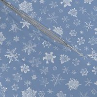 photographic snowflakes on Christmascolors frosty blue (large snowflakes)