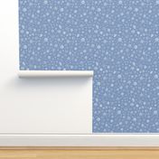 photographic snowflakes on Christmascolors frosty blue (large snowflakes)