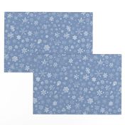 photographic snowflakes on Christmascolors frosty blue (large snowflakes)