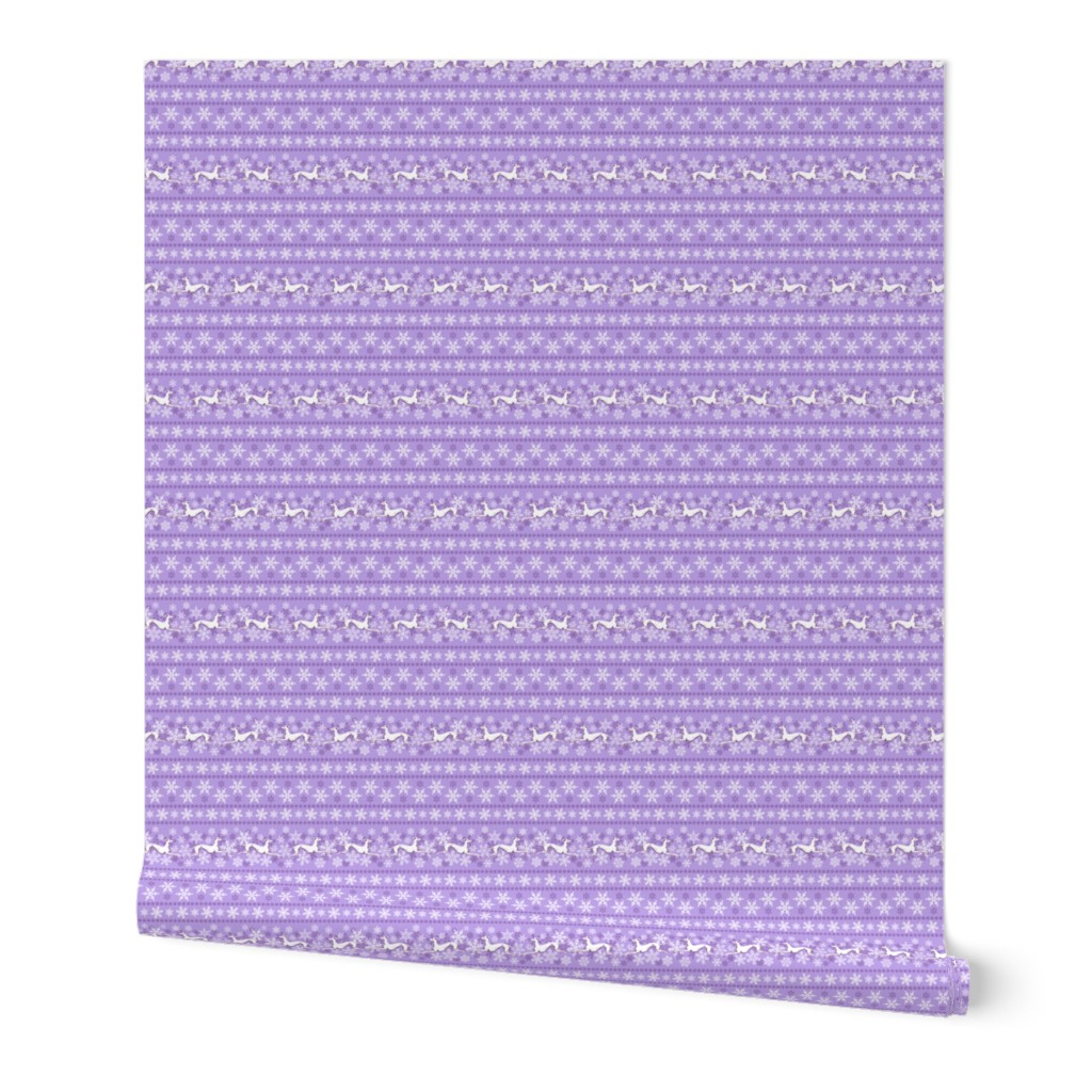 Purple Snowflakes and Greyhounds Stripes - width - 