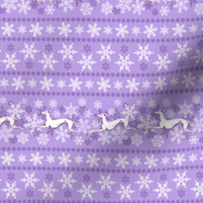 Purple Snowflakes and Greyhounds Stripes - width - 