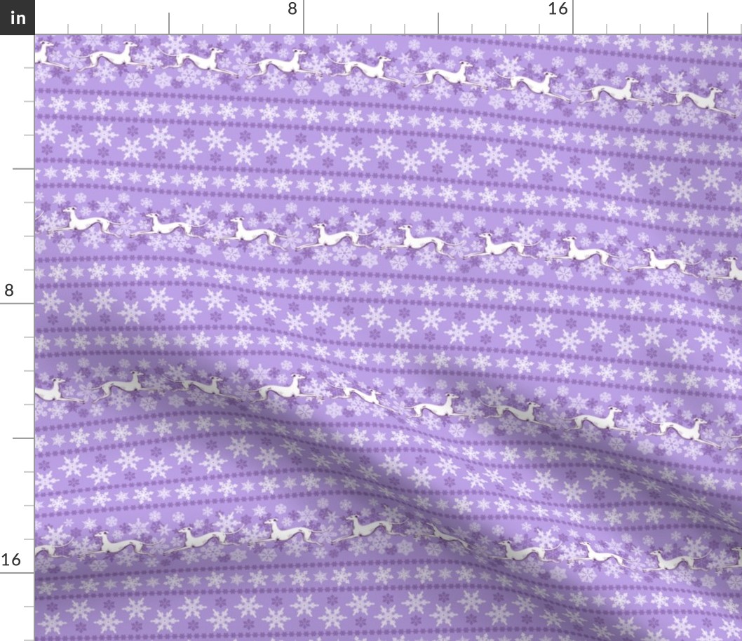 Purple Snowflakes and Greyhounds Stripes - width - 