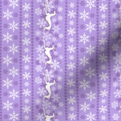 Purple Snowflakes and Greyhounds Stripes - length - 