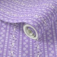 Purple Snowflakes and Greyhounds Stripes - length - 