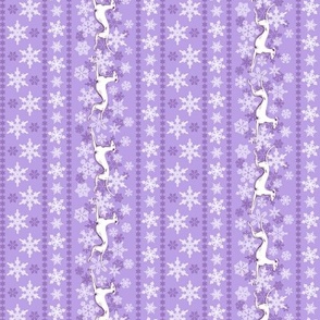 Purple Snowflakes and Greyhounds Stripes - length - 