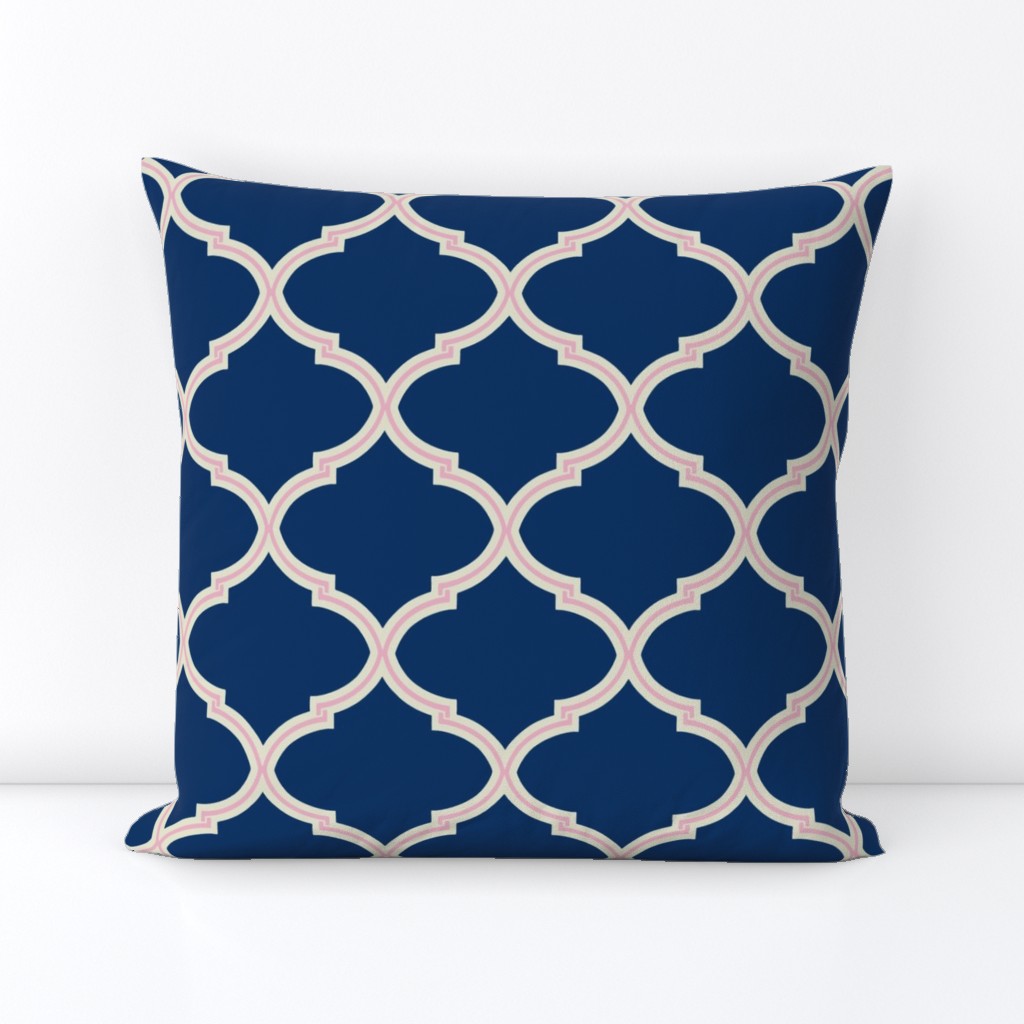 Lily Trellis in Navy and Blush Pink