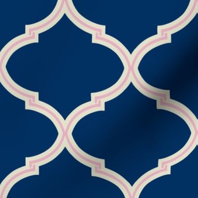 Lily Trellis in Navy and Blush Pink