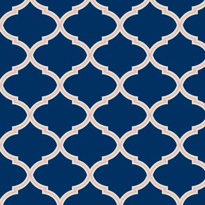 Lily Trellis in Navy and Blush Pink