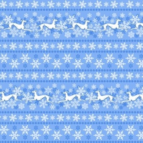 Blue Snowflakes and Greyhounds Stripes - width - 