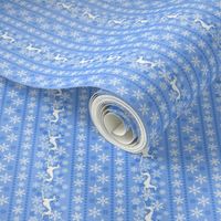 Blue Snowflakes and Greyhounds Stripes - length - 