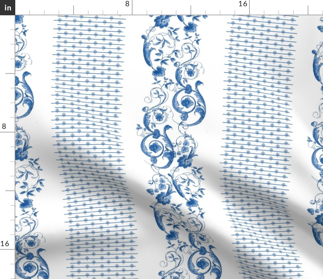 Wildfell Toile ~ Blue and White