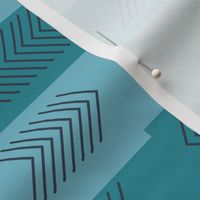 Arrows and Stripes-Teal