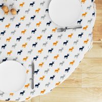 Multi Deer (small scale) // Great Outdoors // Navy-Grey-Orange