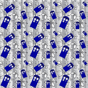 Police Box Gray Abstract Stripe