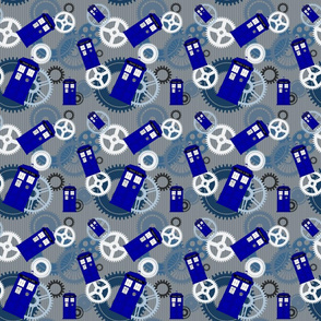 Police Box Gray Cog Stripe 11