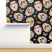 sugar skulls - black, small