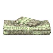 persian knot tea towel green