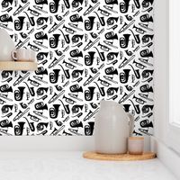 Jazz Print - Black and White