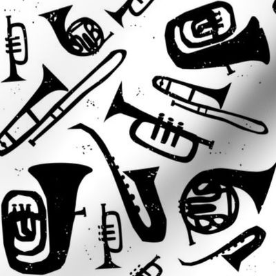 Jazz Print - Black and White