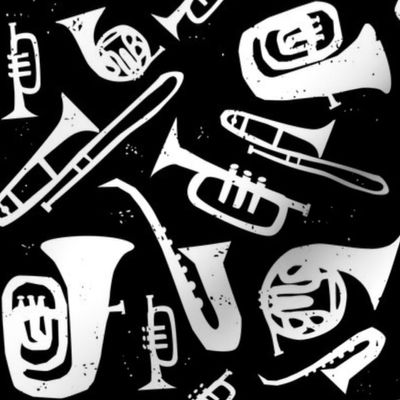 Jazz Print - White on Black