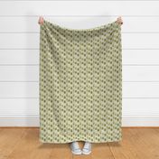 Yellow, olive, gray woven house stripes by Su_G_©SuSchaefer