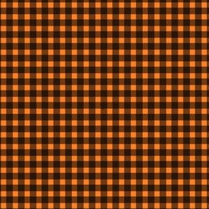 Black and orange fox gingham