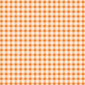 Orange and white fox gingham