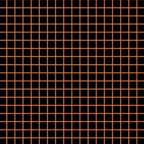 Orange fox grid on black